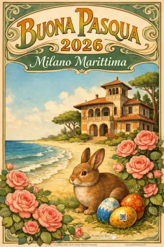 Buona Pasqua 2026 Milano Marittima con coniglio